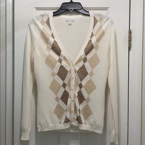 NY&CO Argyle Cardigan